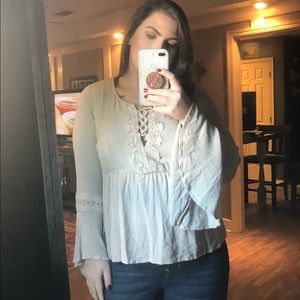 Bell Sleeve Boho Top